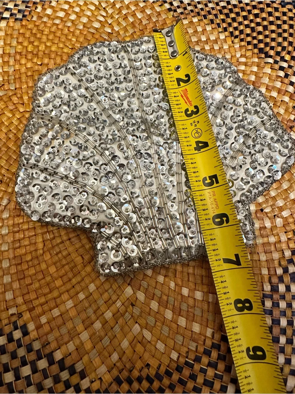 Vintage Sequenced Seashell Mini Clutch